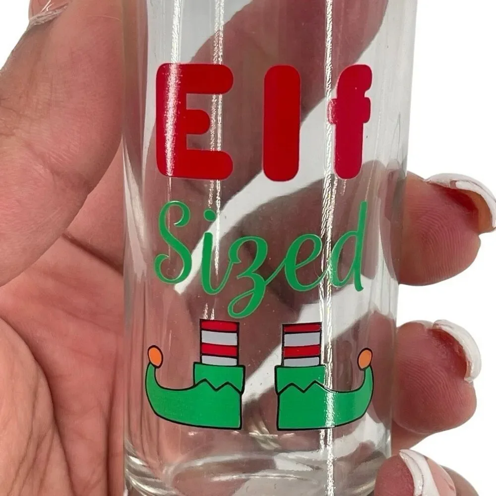 Cristar Lexington Deco Elf Sized Christmas Shot Glass 2.5oz New